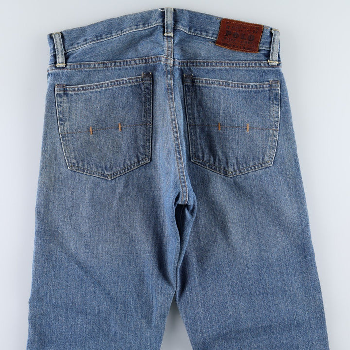 Ralph Lauren POLO RALPH LAUREN straight denim pants for men, W33 equivalent cotton blue type Vintage Second Hand