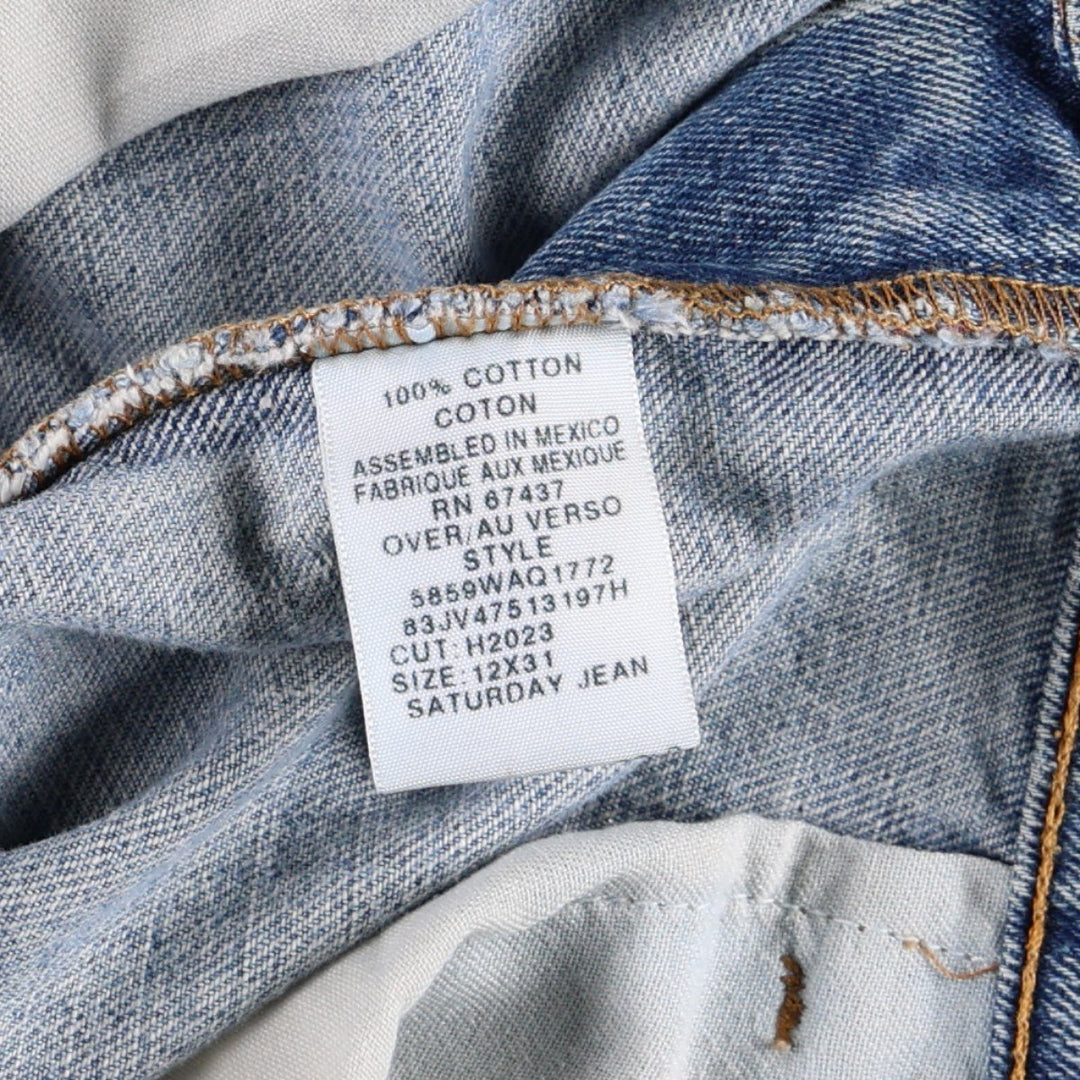 Ralph Lauren POLO JEANS COMPANY straight denim pants for men, W34 equivalent cotton Blue type light blue Vintage Second Hand