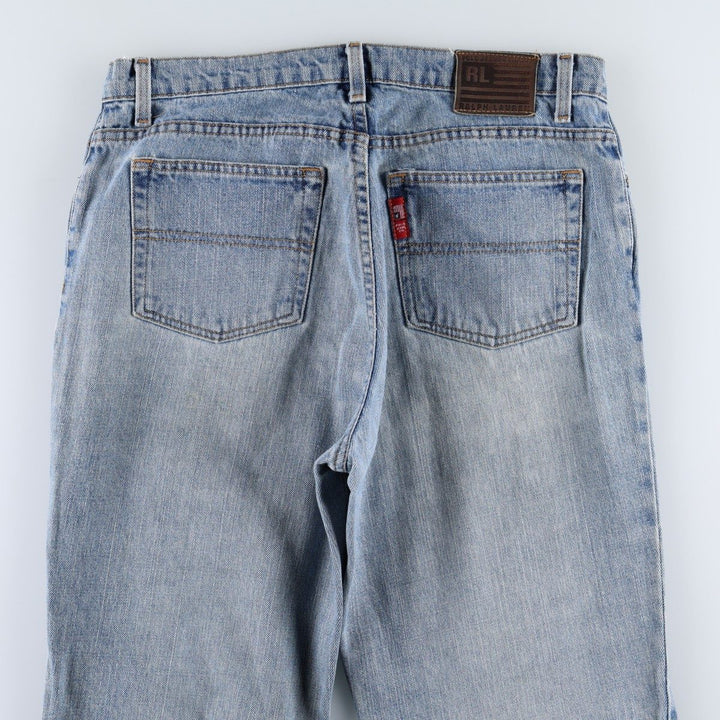 Ralph Lauren POLO JEANS COMPANY straight denim pants for men, W34 equivalent cotton Blue type light blue Vintage Second Hand
