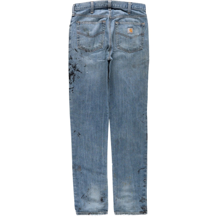 Carhartt Straight Traditional Fit Straight Denim Pants, Men's W33 (approx.) cotton blue type Vintage Second Hand