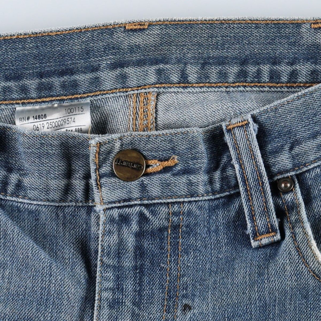 Carhartt Straight Traditional Fit Straight Denim Pants, Men's W33 (approx.) cotton blue type Vintage Second Hand