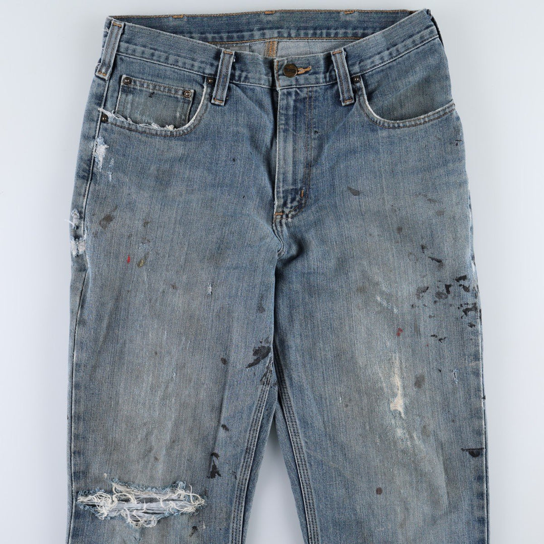Carhartt Straight Traditional Fit Straight Denim Pants, Men's W33 (approx.) cotton blue type Vintage Second Hand