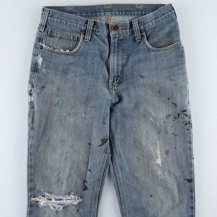Carhartt Straight Traditional Fit Straight Denim Pants, Men's W33 (approx.) cotton blue type Vintage Second Hand
