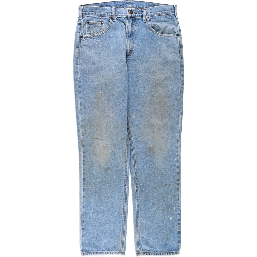 Carhartt Straight Traditional Fit Tapered Denim Pants, Men's Size W34 (approx.) cotton blue type Vintage Second Hand