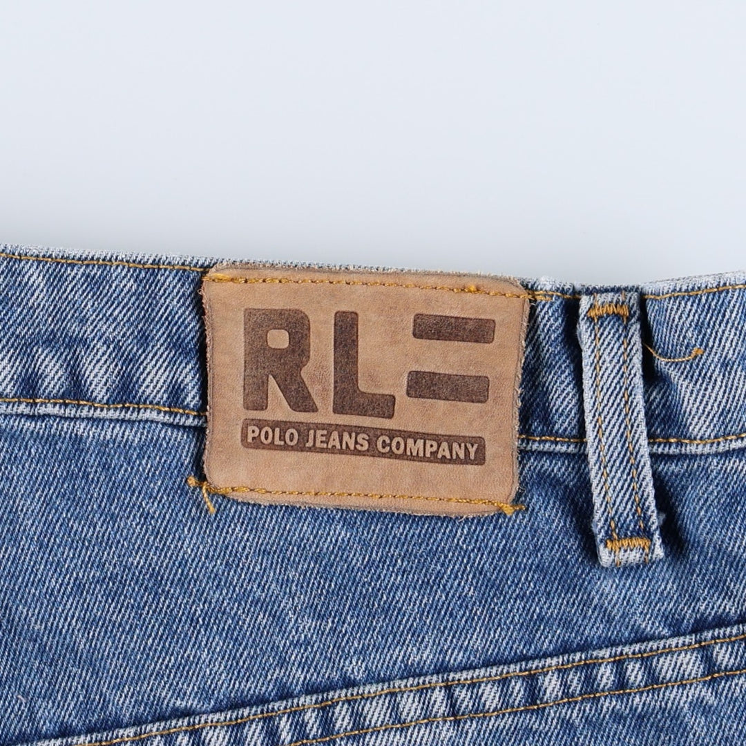 Ralph Lauren POLO JEANS COMPANY Straight Denim Pants, Men's W35 (approx.) cotton Blue type light blue Vintage Second Hand