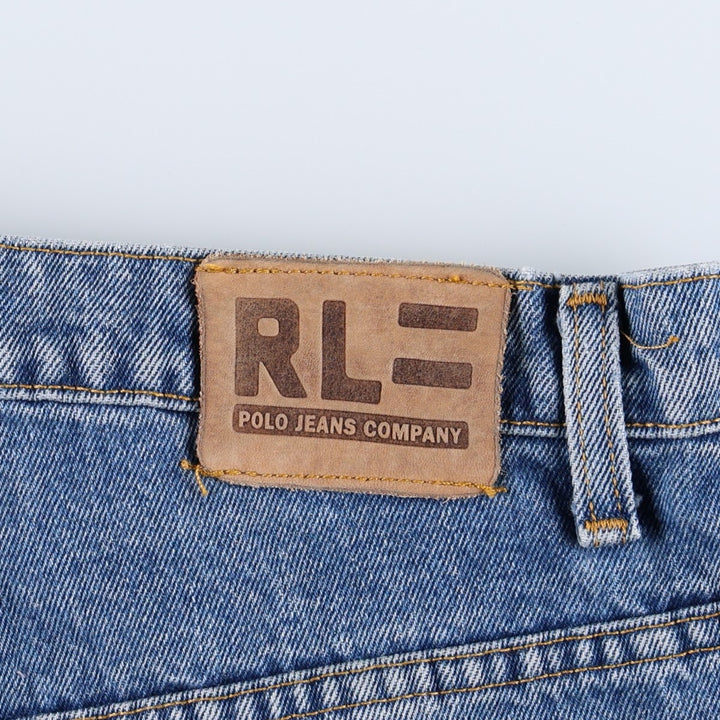 Ralph Lauren POLO JEANS COMPANY Straight Denim Pants, Men's W35 (approx.) cotton Blue type light blue Vintage Second Hand