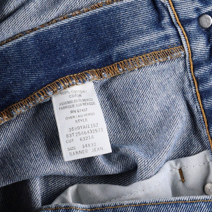 Ralph Lauren POLO JEANS COMPANY Straight Denim Pants, Men's W35 (approx.) cotton Blue type light blue Vintage Second Hand