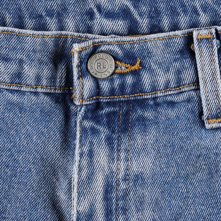 Ralph Lauren POLO JEANS COMPANY Straight Denim Pants, Men's W35 (approx.) cotton Blue type light blue Vintage Second Hand