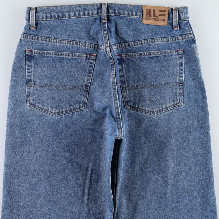 Ralph Lauren POLO JEANS COMPANY Straight Denim Pants, Men's W35 (approx.) cotton Blue type light blue Vintage Second Hand