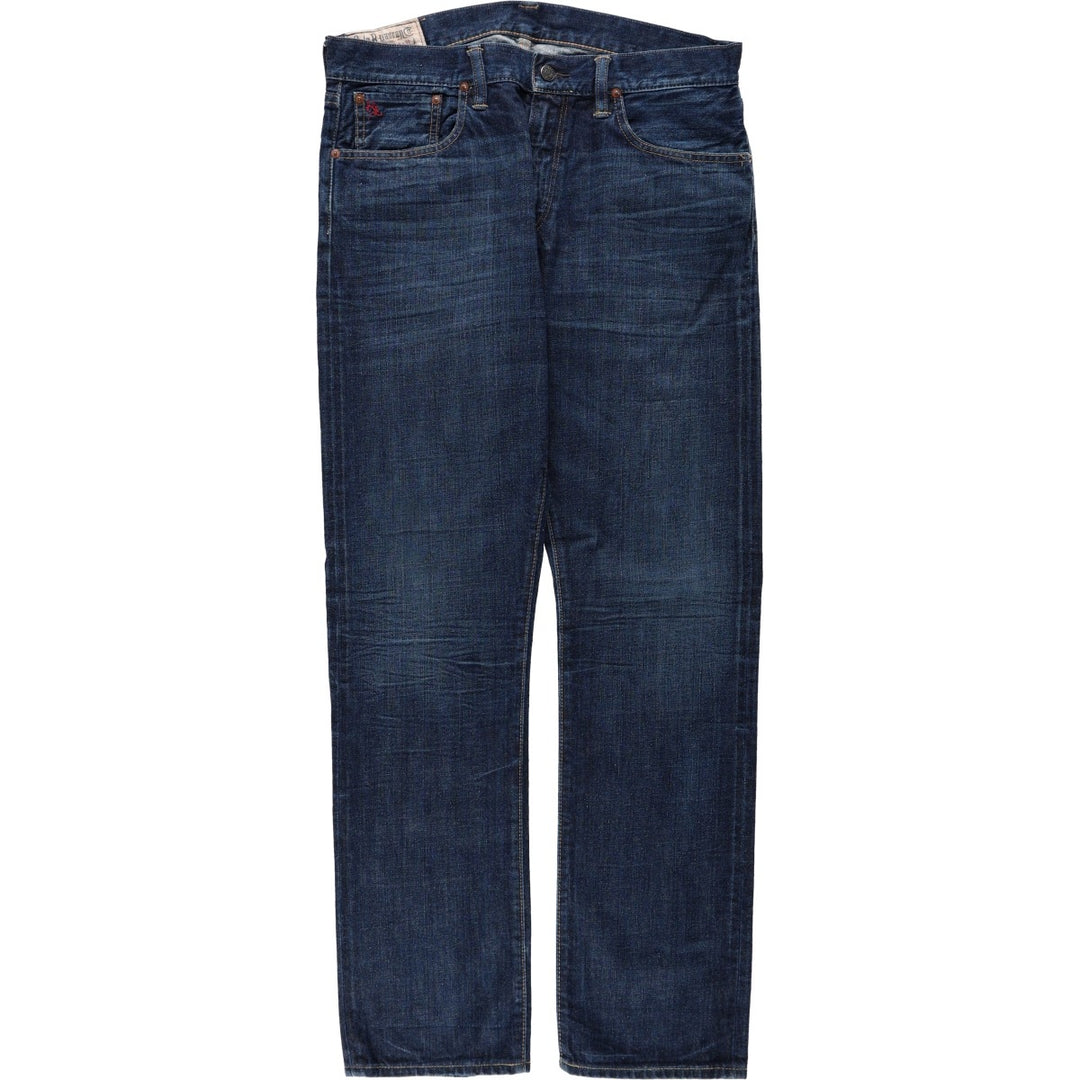 Ralph Lauren POLO RALPH LAUREN straight denim pants for men, W36 equivalent cotton navy blue type Vintage Second Hand