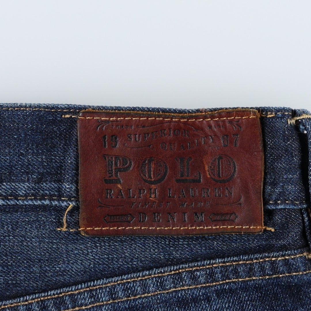 Ralph Lauren POLO RALPH LAUREN straight denim pants for men, W36 equivalent cotton navy blue type Vintage Second Hand