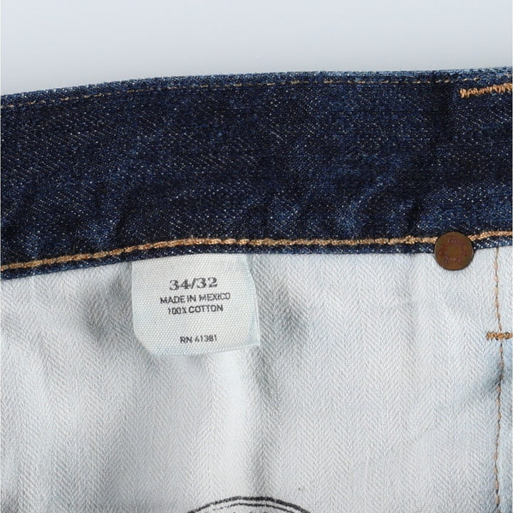 Ralph Lauren POLO RALPH LAUREN straight denim pants for men, W36 equivalent cotton navy blue type Vintage Second Hand