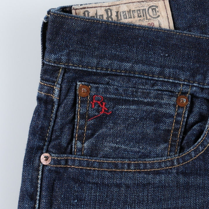 Ralph Lauren POLO RALPH LAUREN straight denim pants for men, W36 equivalent cotton navy blue type Vintage Second Hand