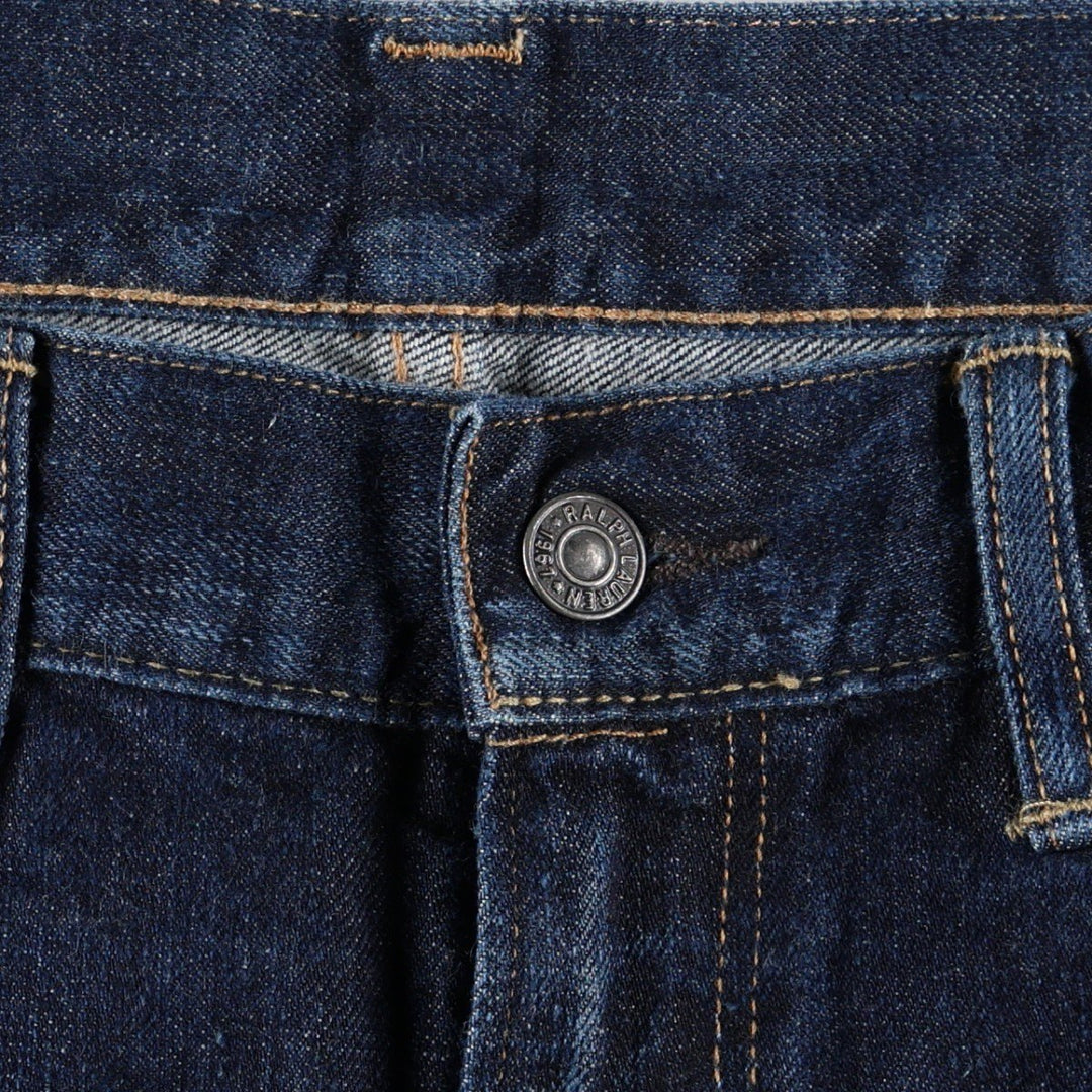 Ralph Lauren POLO RALPH LAUREN straight denim pants for men, W36 equivalent cotton navy blue type Vintage Second Hand