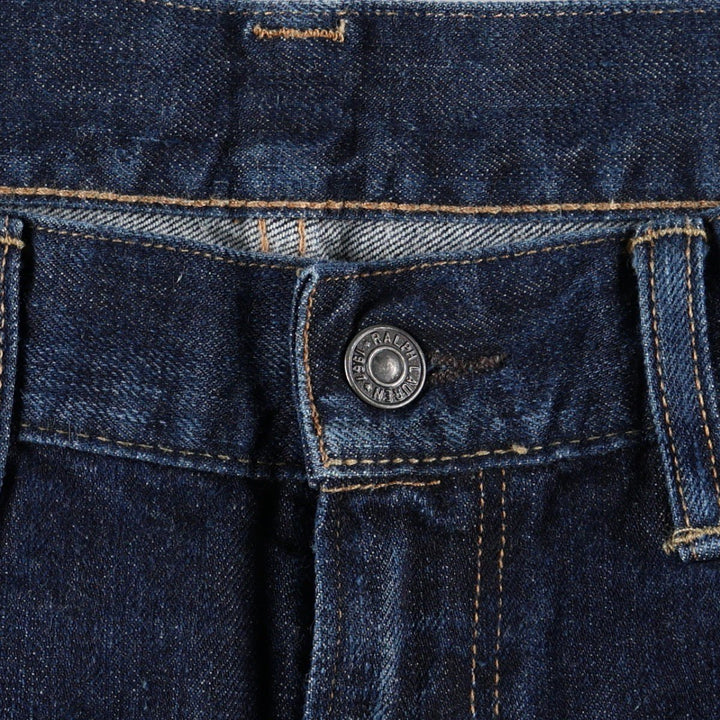 Ralph Lauren POLO RALPH LAUREN straight denim pants for men, W36 equivalent cotton navy blue type Vintage Second Hand