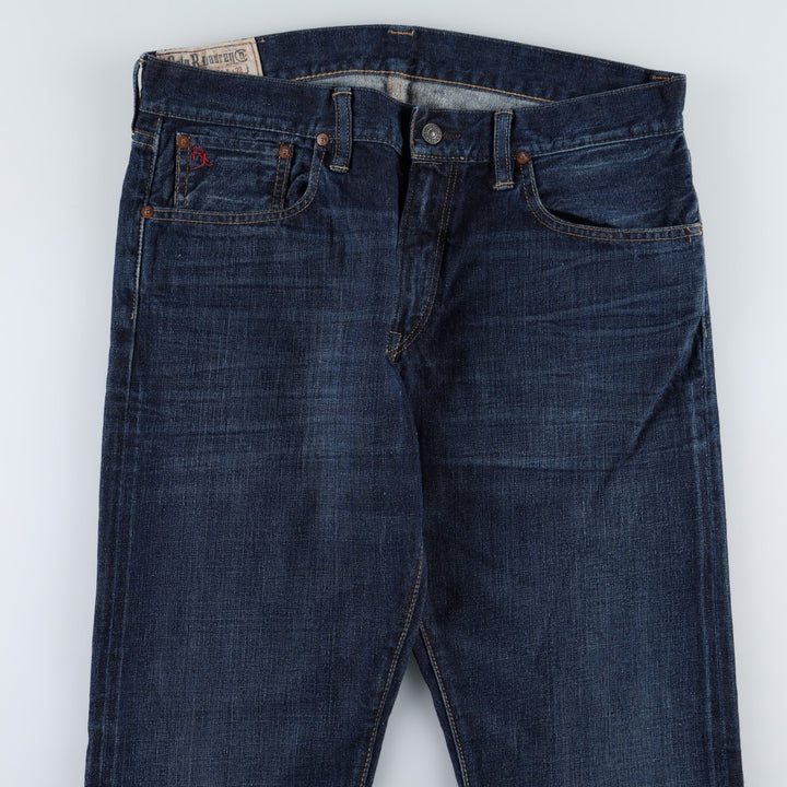 Ralph Lauren POLO RALPH LAUREN straight denim pants for men, W36 equivalent cotton navy blue type Vintage Second Hand
