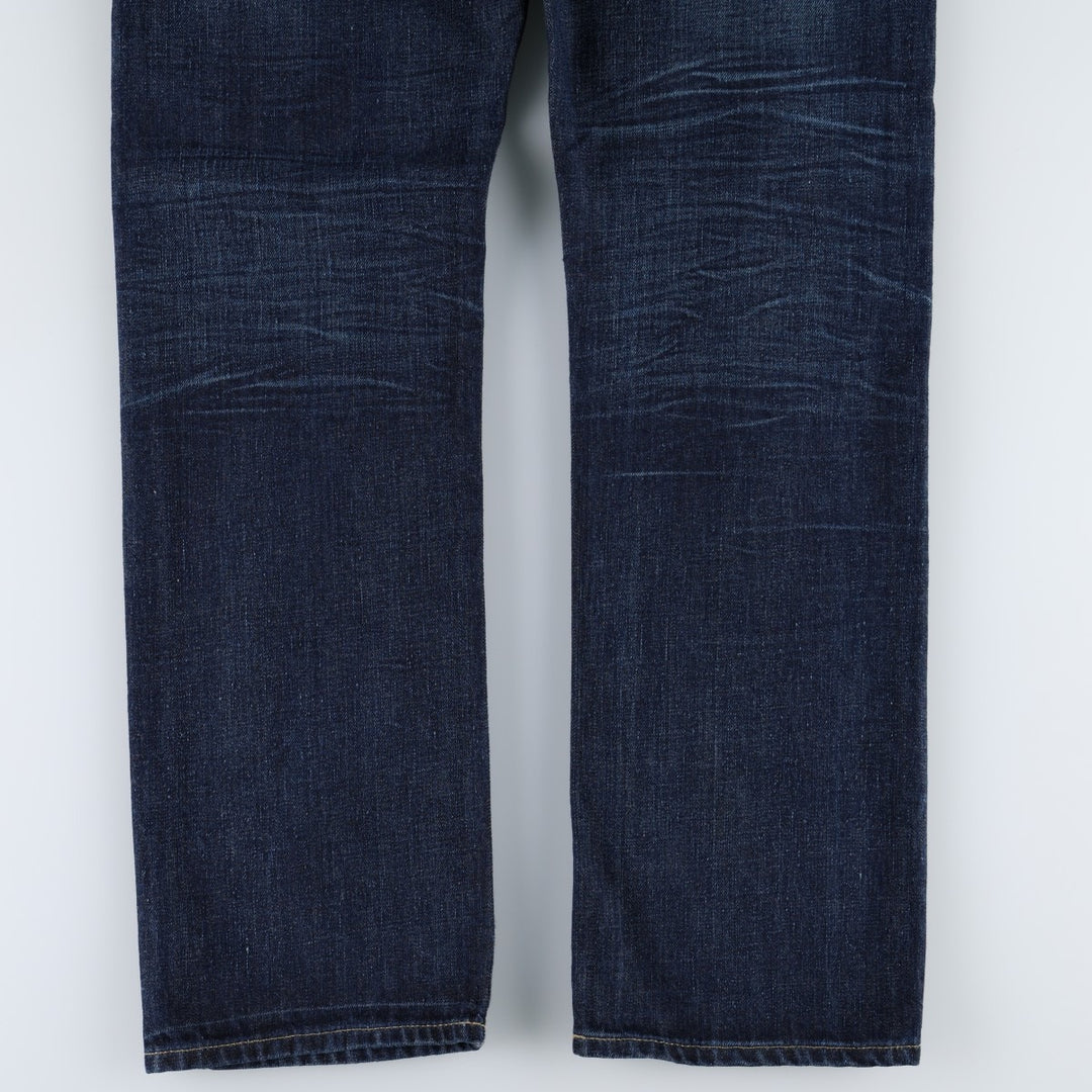 Ralph Lauren POLO RALPH LAUREN straight denim pants for men, W36 equivalent cotton navy blue type Vintage Second Hand