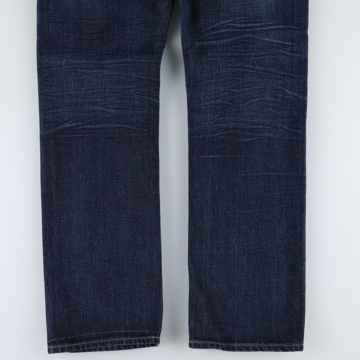 Ralph Lauren POLO RALPH LAUREN straight denim pants for men, W36 equivalent cotton navy blue type Vintage Second Hand