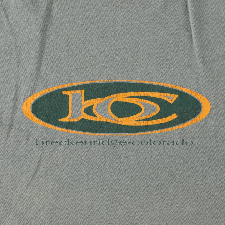 90'S ONEITA Souvenir T-shirt, Men's XL equivalent, Vintage cotton Khaki type sage green Vintage Second Hand