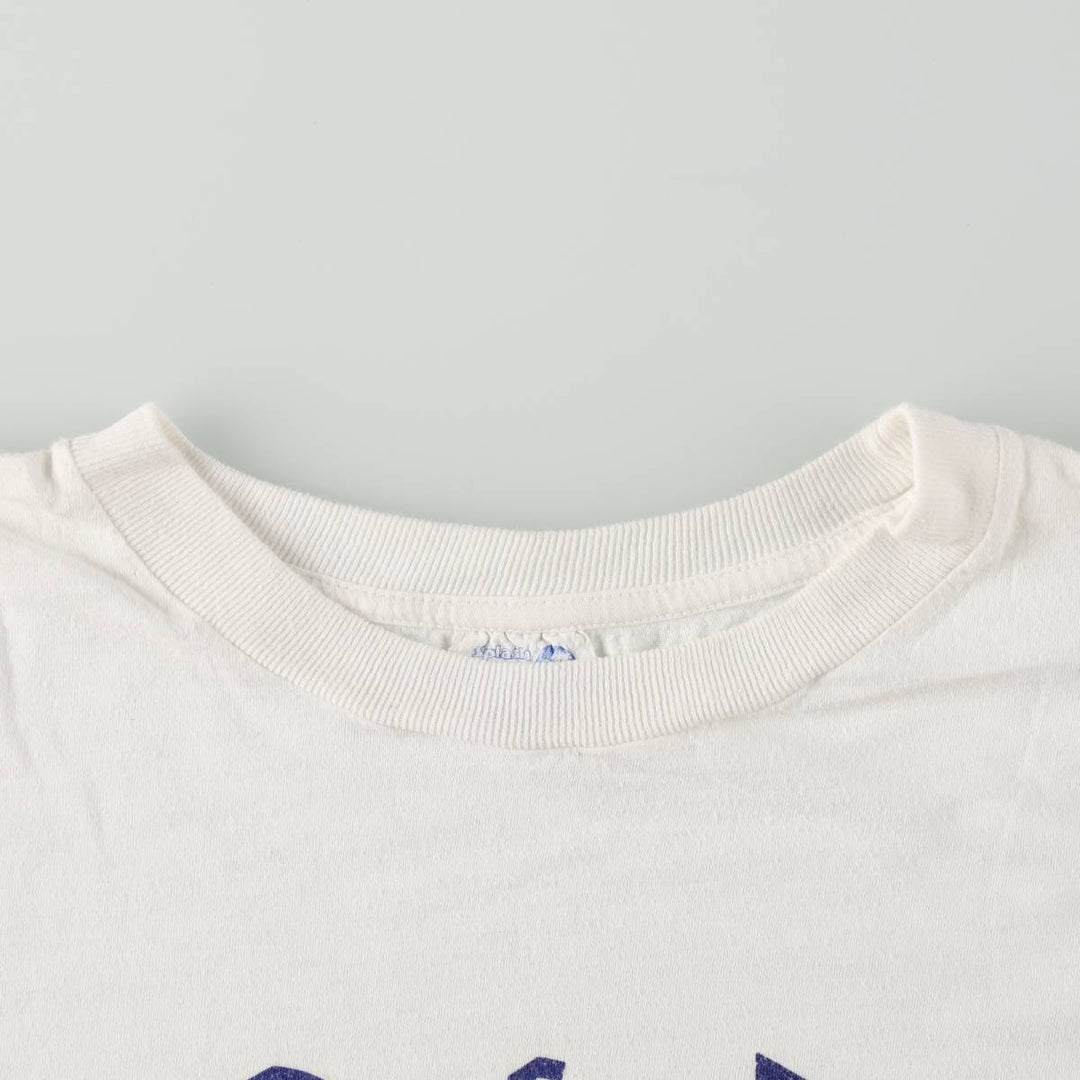 80'S Splash Triple Print College T-Shirt, Men's XL (approx.), Vintage cotton white type Vintage Second Hand