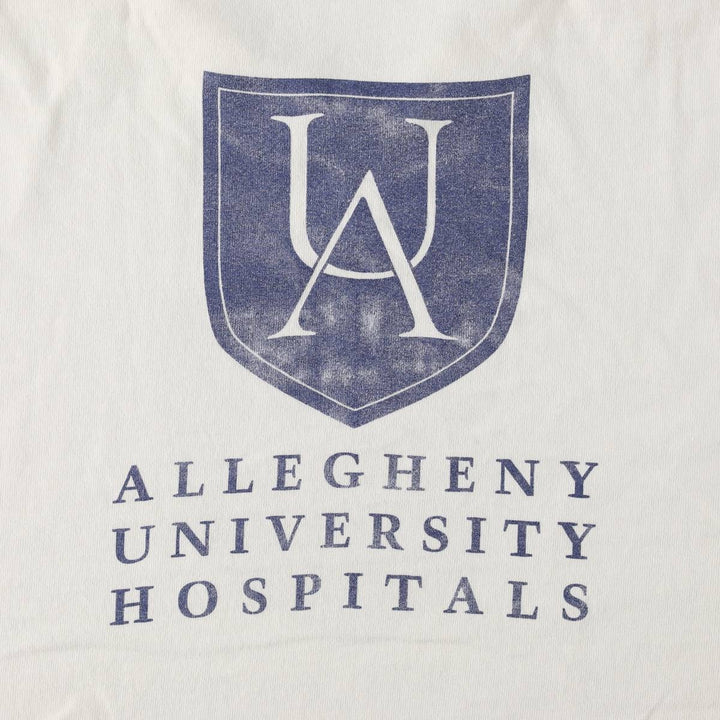 90'S Fruit of the Loom College T-shirt, Made in USA, Men's XL, Vintage unclear white type Vintage Second Hand