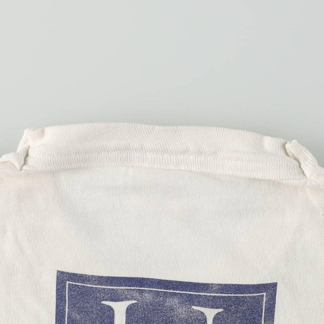90'S Fruit of the Loom College T-shirt, Made in USA, Men's XL, Vintage unclear white type Vintage Second Hand