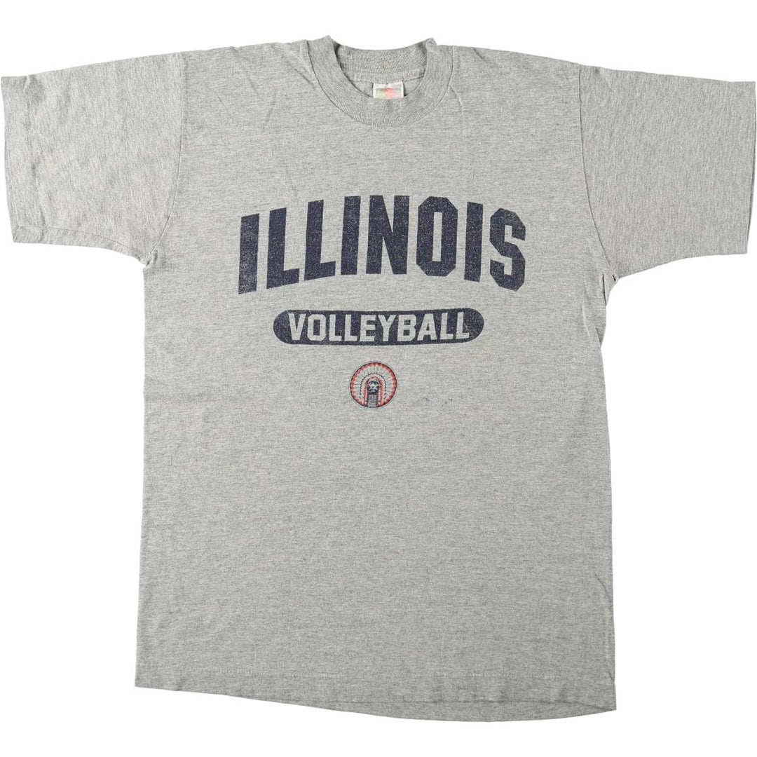 90s-00'S Fruit of the Loom College T-shirt, Men's Size M (approx.), Vintage cotton gray type Vintage Second Hand