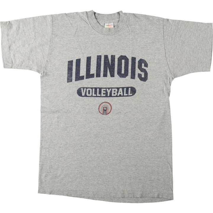 90s-00'S Fruit of the Loom College T-shirt, Men's Size M (approx.), Vintage cotton gray type Vintage Second Hand