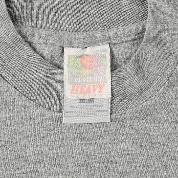 90s-00'S Fruit of the Loom College T-shirt, Men's Size M (approx.), Vintage cotton gray type Vintage Second Hand