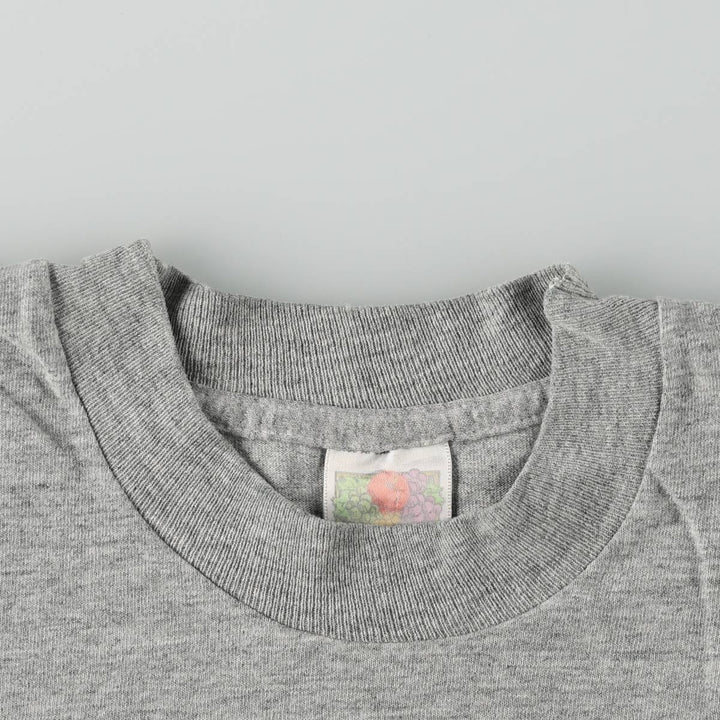 90s-00'S Fruit of the Loom College T-shirt, Men's Size M (approx.), Vintage cotton gray type Vintage Second Hand