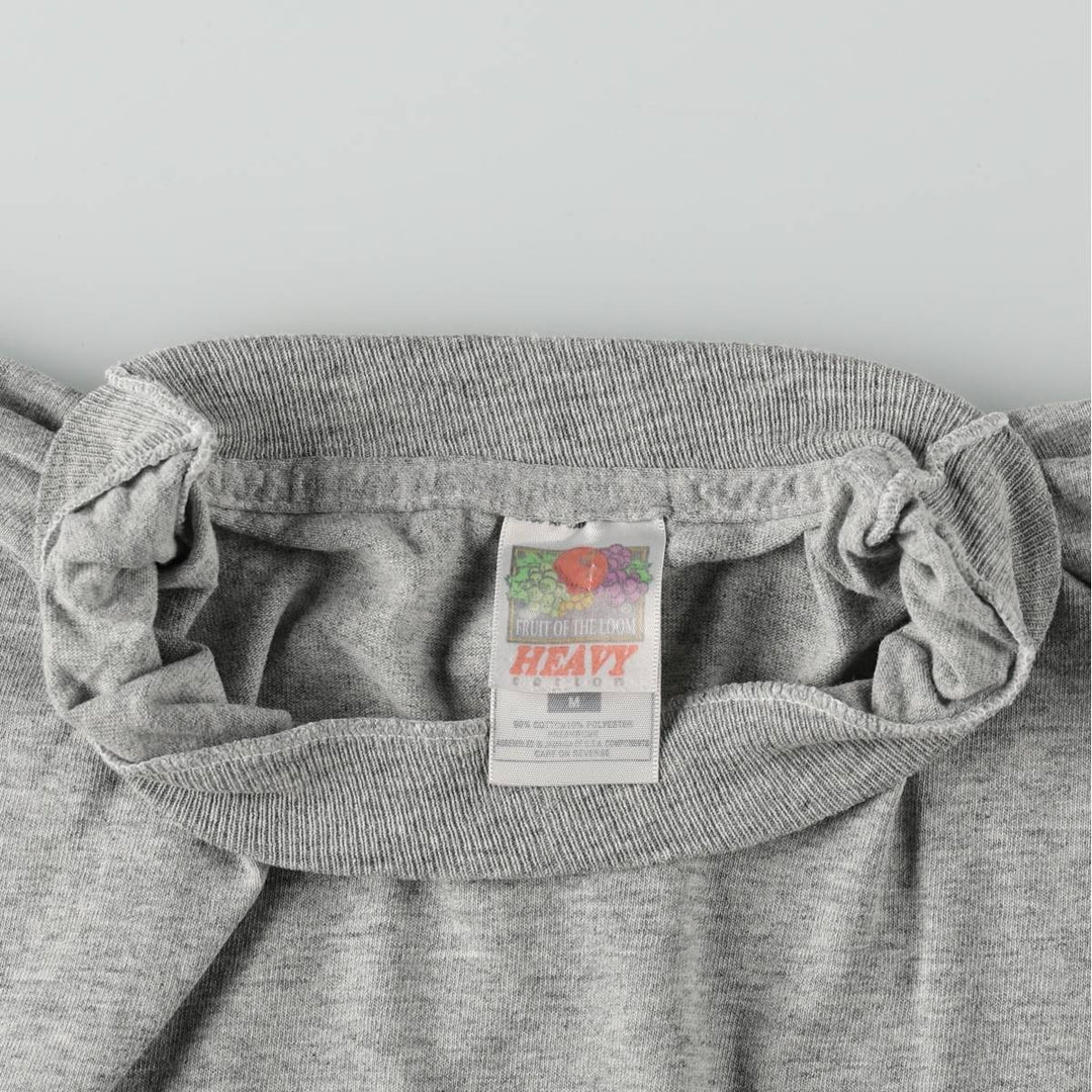 90s-00'S Fruit of the Loom College T-shirt, Men's Size M (approx.), Vintage cotton gray type Vintage Second Hand