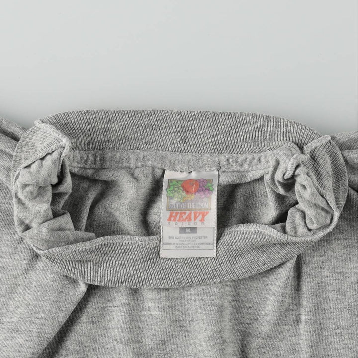 90s-00'S Fruit of the Loom College T-shirt, Men's Size M (approx.), Vintage cotton gray type Vintage Second Hand