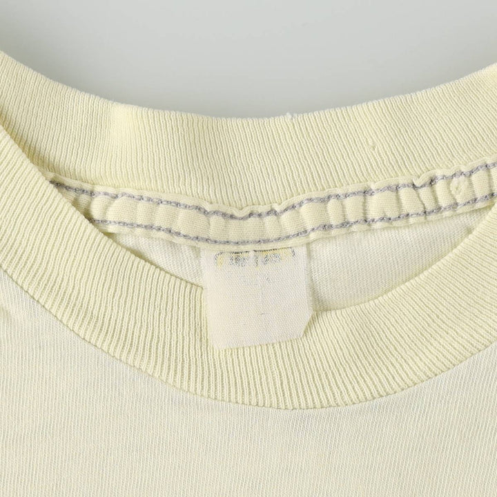 80'S College T-shirt, Men's Size S (equivalent), Vintage unclear unbleached Vintage Second Hand