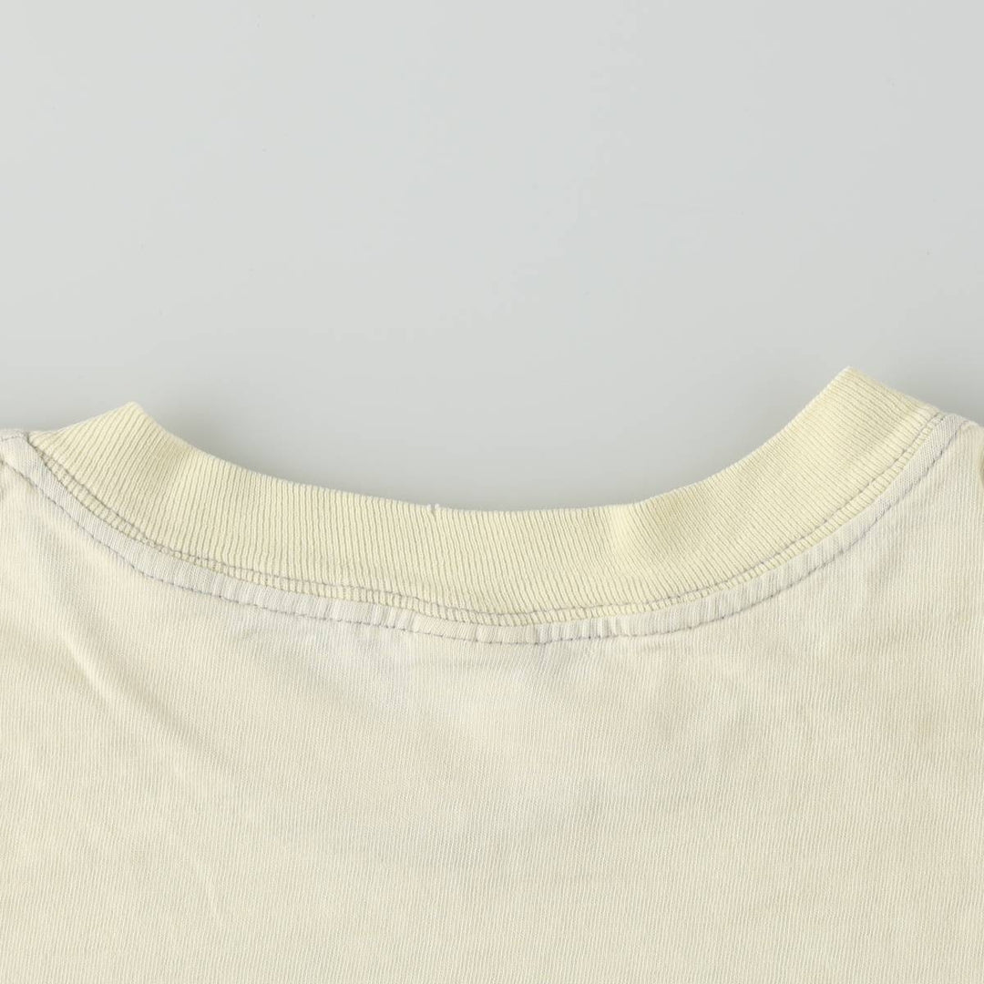 80'S College T-shirt, Men's Size S (equivalent), Vintage unclear unbleached Vintage Second Hand