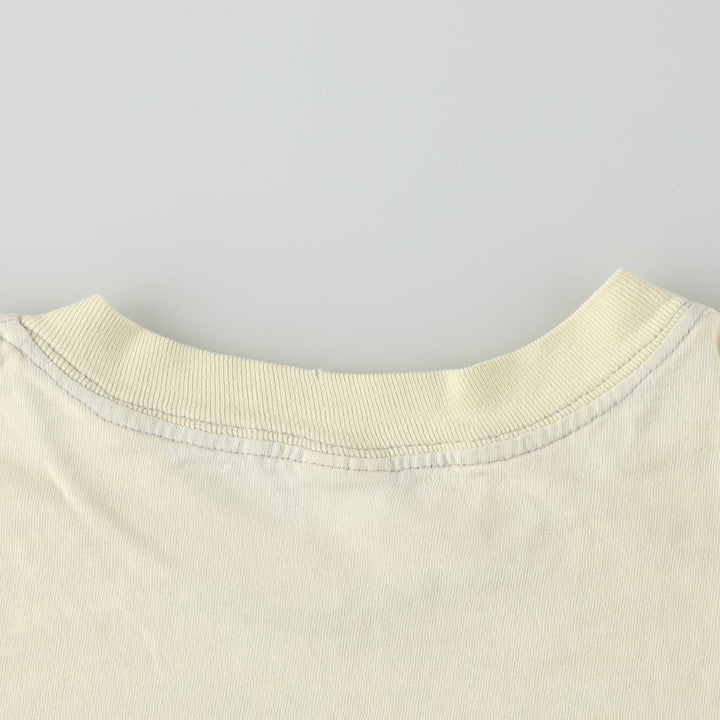 80'S College T-shirt, Men's Size S (equivalent), Vintage unclear unbleached Vintage Second Hand