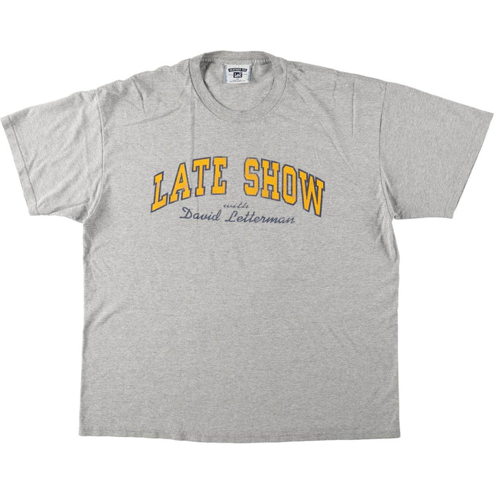 90'S Lee Print T-Shirt, Made in USA, Men's XL equivalent, Vintage cotton gray type Vintage Second Hand