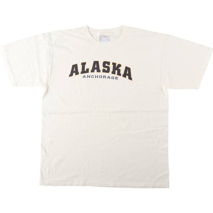 90'S All Sport Events College T-Shirt, Men's XL equivalent, Vintage cotton white type Vintage Second Hand