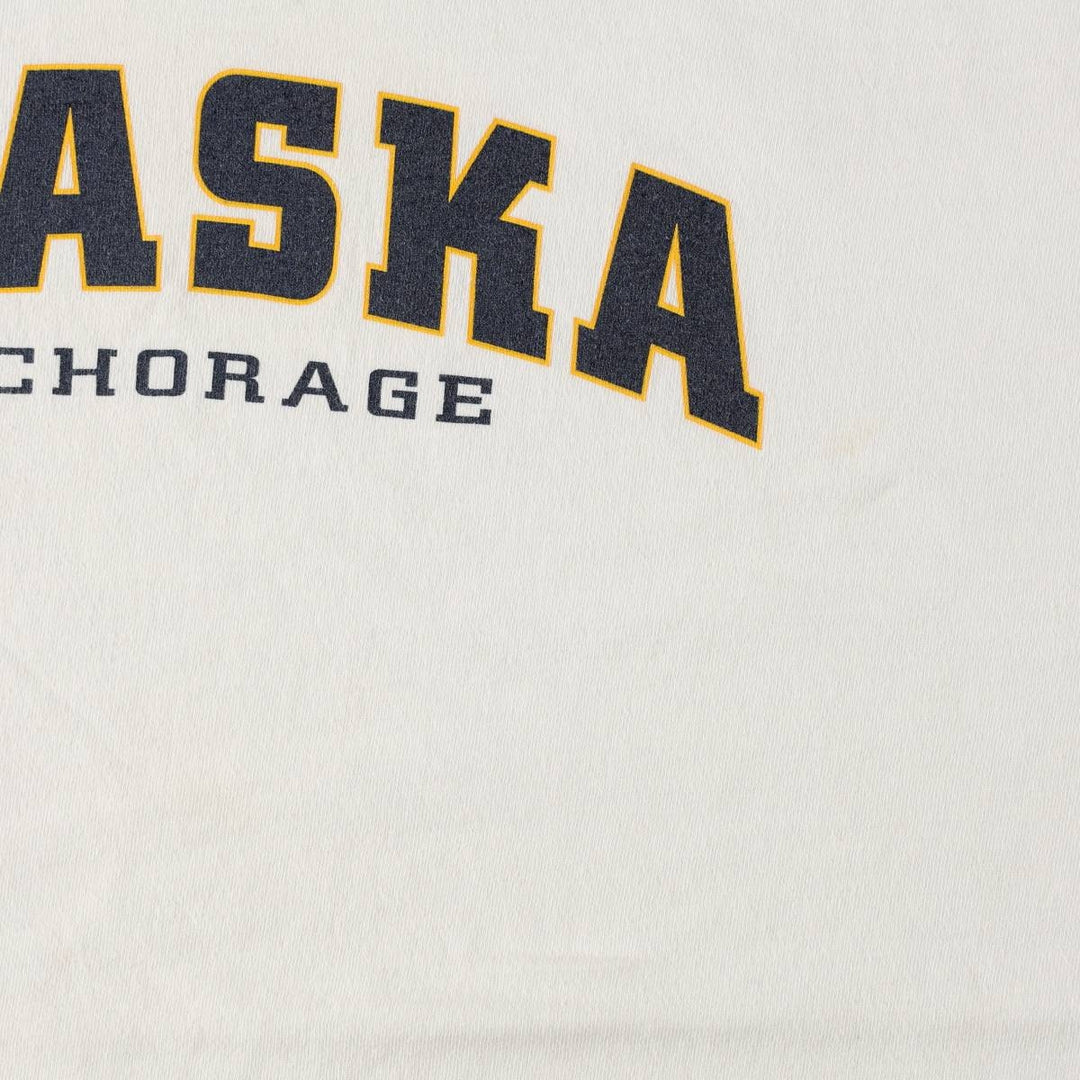 90'S All Sport Events College T-Shirt, Men's XL equivalent, Vintage cotton white type Vintage Second Hand