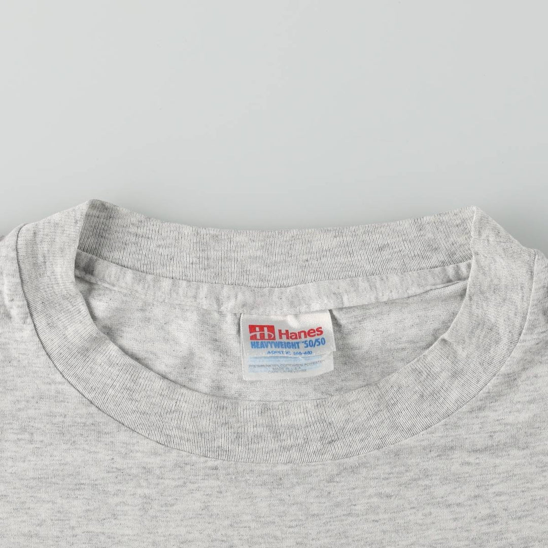 90s~00'S Hanes HEAVYWEIGHT 50 cotton gray type Vintage Second Hand