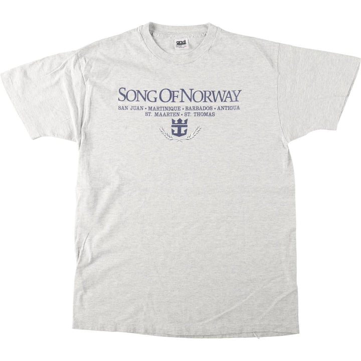 90'S Anvil College T-Shirt, Made in USA, Men's XL equivalent, Vintage cotton gray type Vintage Second Hand