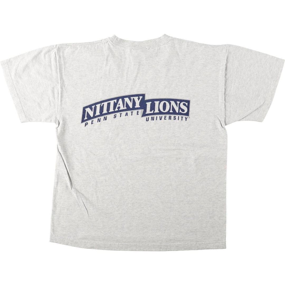 90'S GEAR PENN STATE Pennsylvania State University College T-shirt, Made in USA, Men's Size L (approx.), Vintage cotton gray type Vintage Second Hand