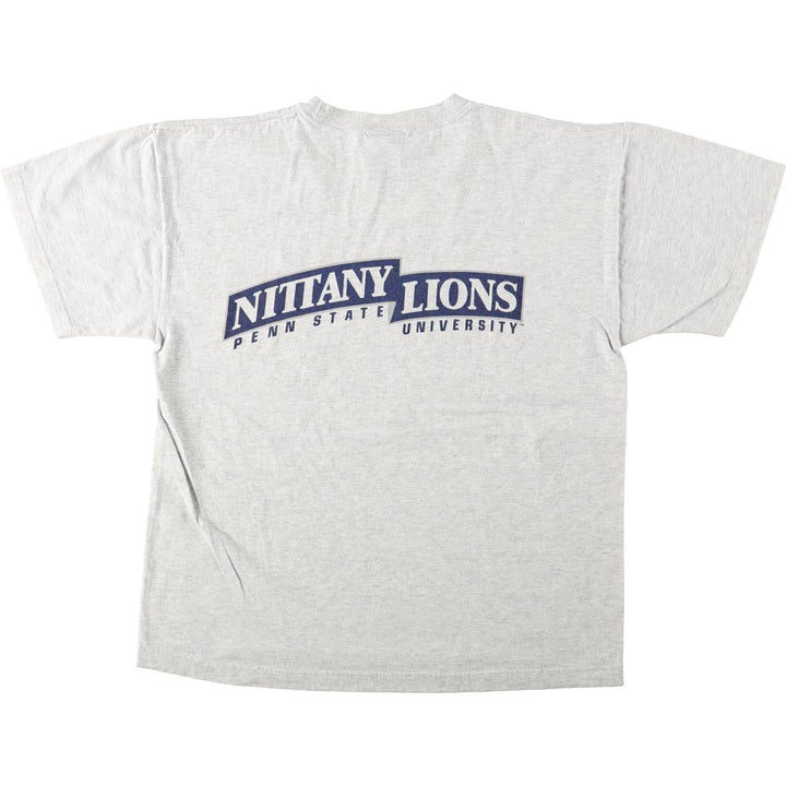 90'S GEAR PENN STATE Pennsylvania State University College T-shirt, Made in USA, Men's Size L (approx.), Vintage cotton gray type Vintage Second Hand