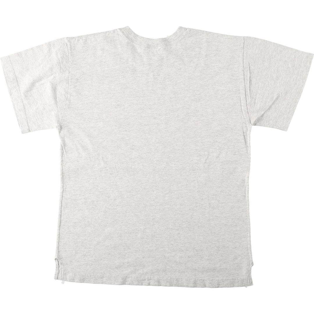 90'S GEAR Triple Print College T-Shirt, Made in USA, Men's Size L (Equivalent), Vintage cotton gray type Vintage Second Hand