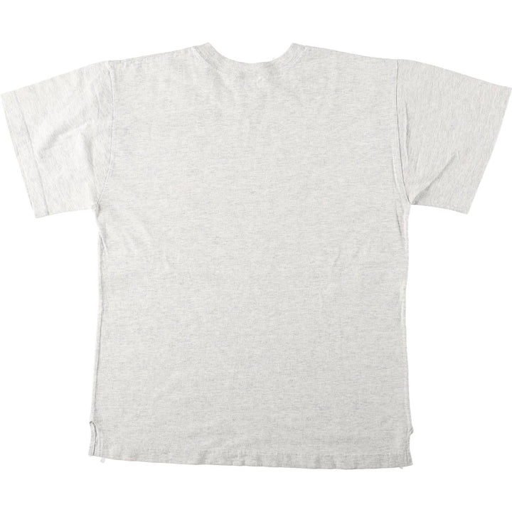90'S GEAR Triple Print College T-Shirt, Made in USA, Men's Size L (Equivalent), Vintage cotton gray type Vintage Second Hand
