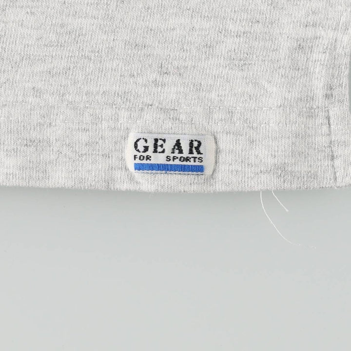 90'S GEAR Triple Print College T-Shirt, Made in USA, Men's Size L (Equivalent), Vintage cotton gray type Vintage Second Hand
