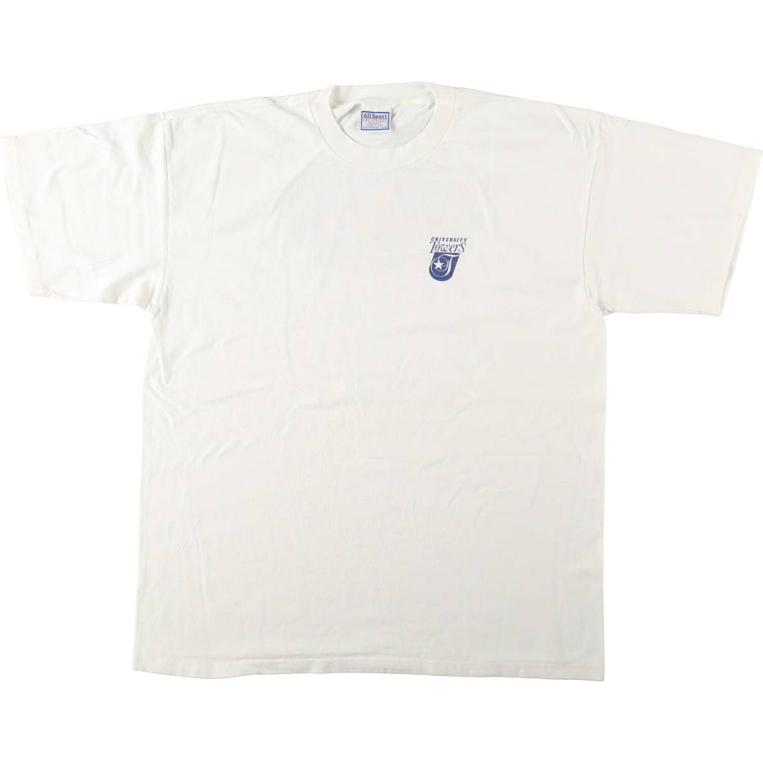 Vintage 90'S All Sport College T-Shirt, Made in USA, Men's XL cotton white type Vintage Second Hand