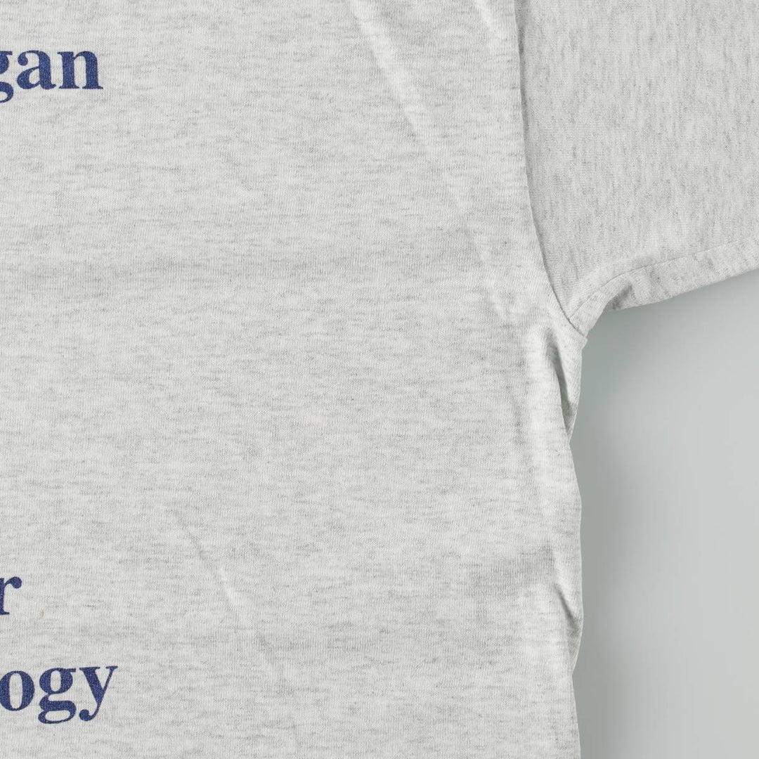 90'S Fruit of the Loom BEST MICHIGAN University of Michigan College T-Shirt, Made in USA, Men's XL equivalent, Vintage cotton gray type Vintage Second Hand
