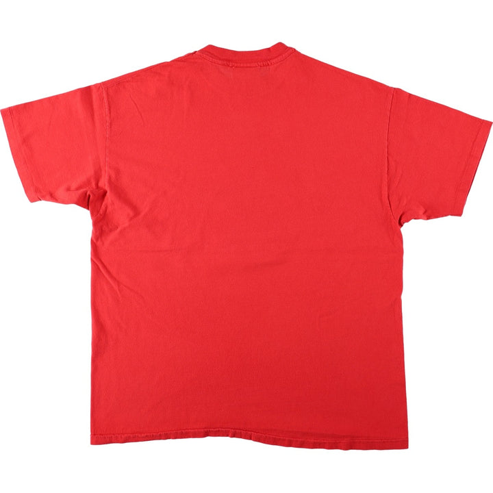 90'S Scared Guy character print t-shirt, men's size XL equivalent, vintage. cotton red type Vintage Second Hand