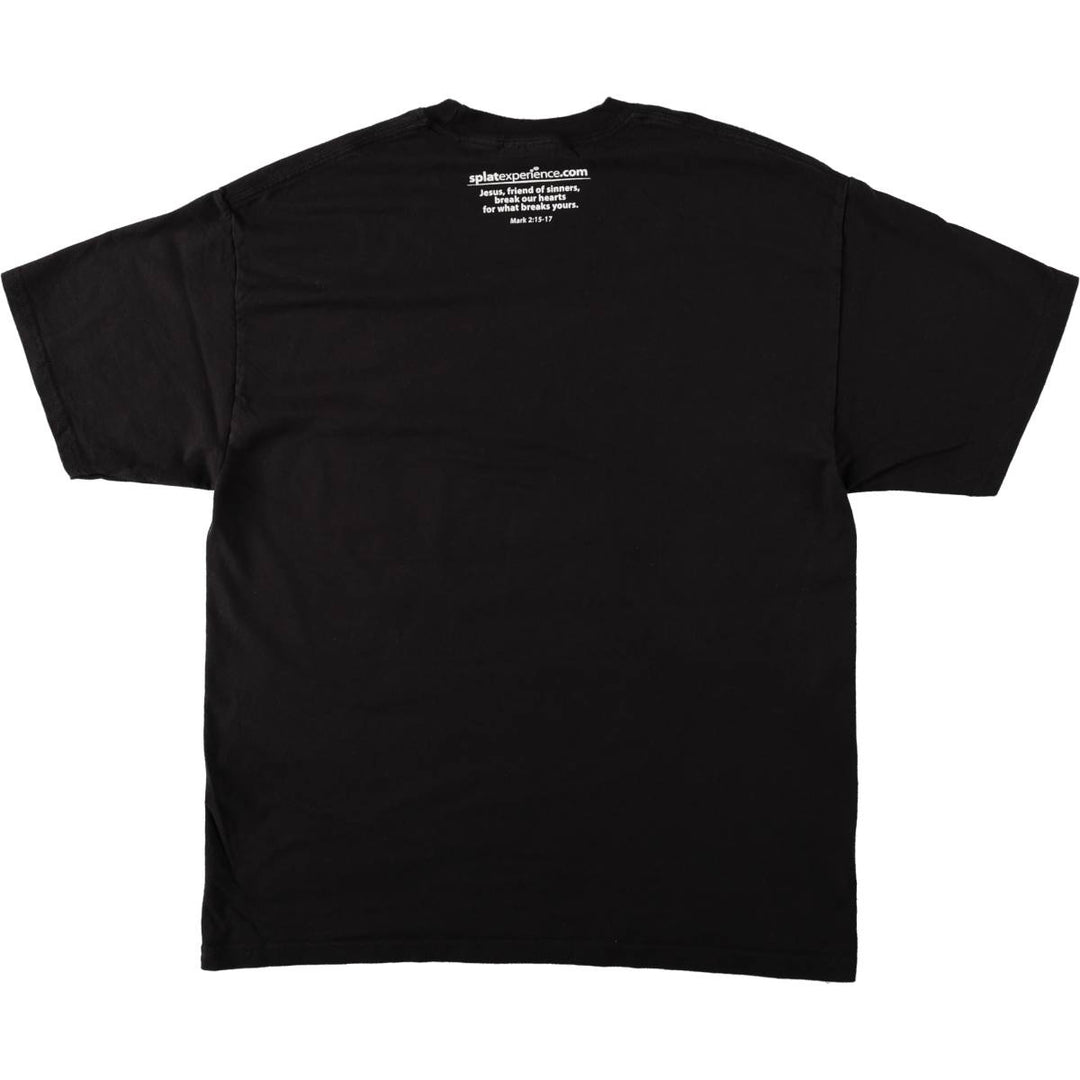 PORT and COMPANY JESUS CHRIST Print T-Shirt ADULT L cotton black type Vintage Second Hand