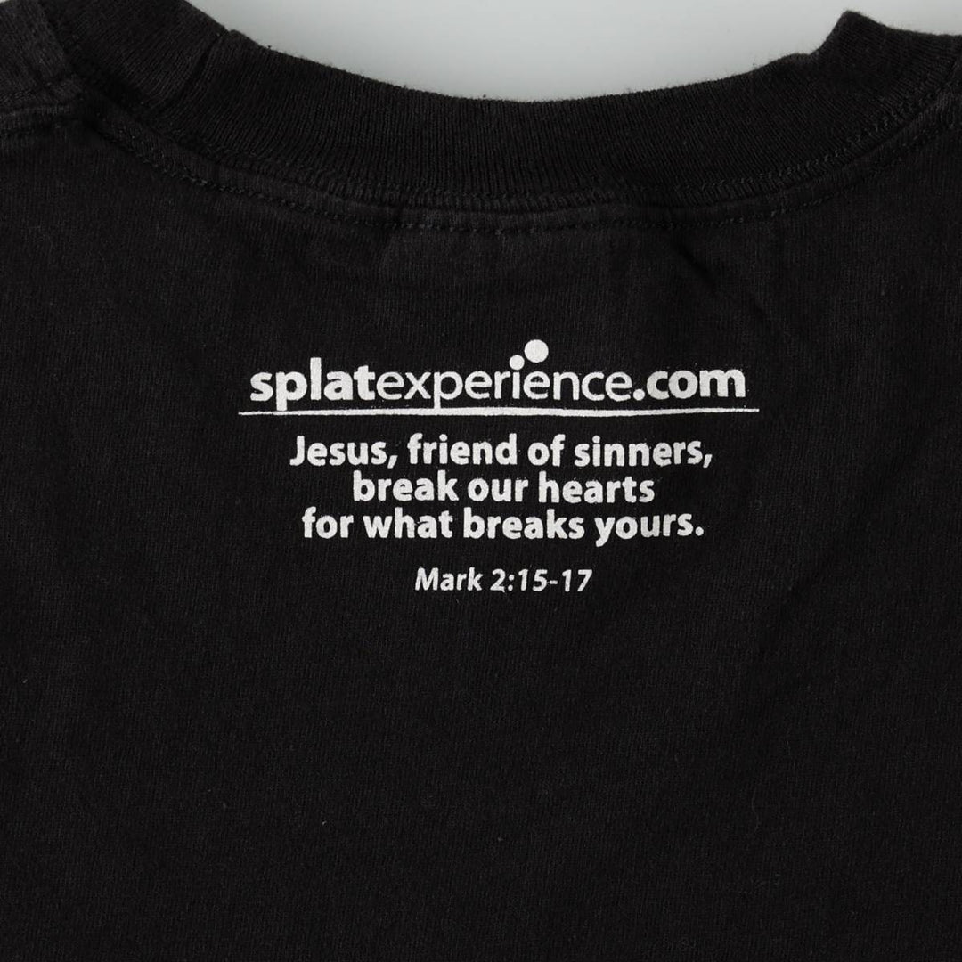 PORT and COMPANY JESUS CHRIST Print T-Shirt ADULT L cotton black type Vintage Second Hand